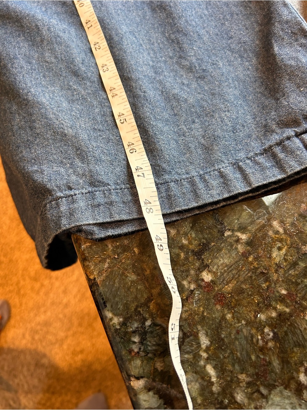 VTG Denim Pintucked Maxi Full Button Down Jumper Dress. Pockets. Cottagecore. 14 - Picture 5 of 10